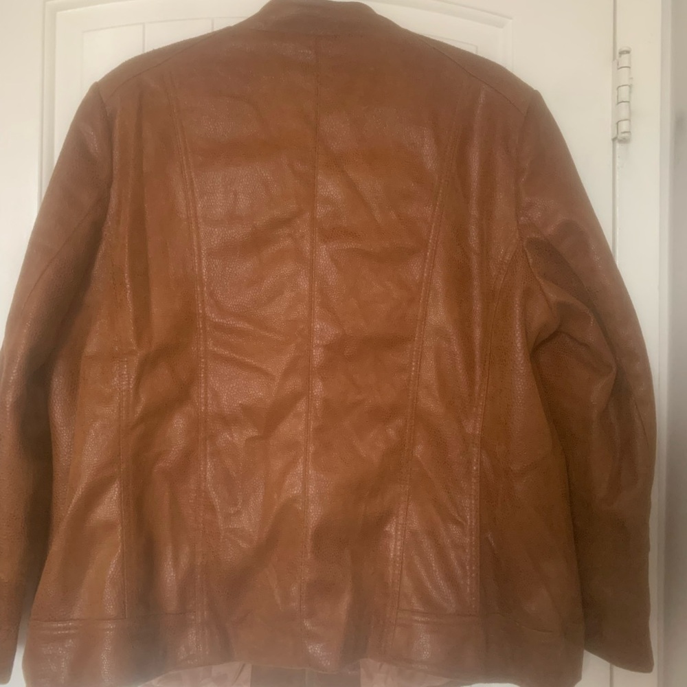 Allison Daley Tan Leather Jacket - Picture 8 of 8